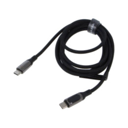 Cablu; USB 2.0,cu afişaj LED; USB C mufă,din ambele părţi; 2m