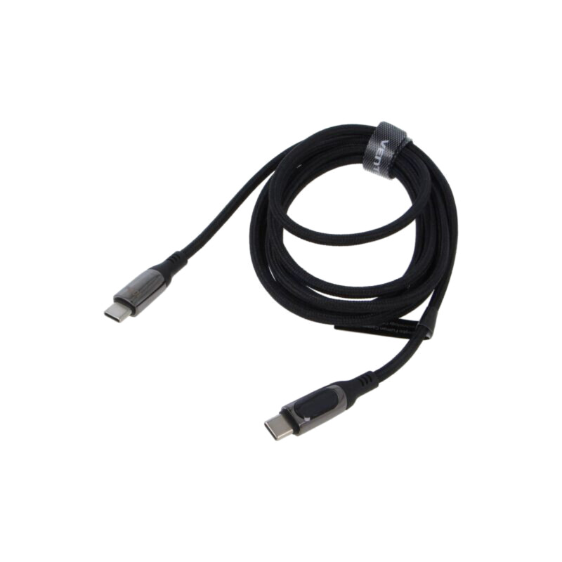 Cablu; USB 2.0,cu afişaj LED; USB C mufă,din ambele părţi; 2m