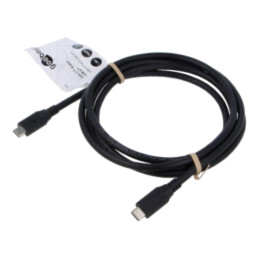 Cablu; USB 4.0; USB C mufă,din ambele părţi; 1,8m; negru; 40Gbps