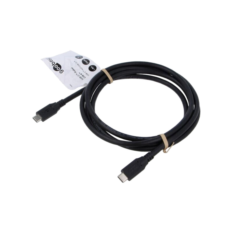 Cablu; USB 4.0; USB C mufă,din ambele părţi; 1,8m; negru; 40Gbps