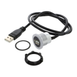 Cablu-adaptor; USB A soclu,USB A mufă; USB 2.0; Lung: 0,6m