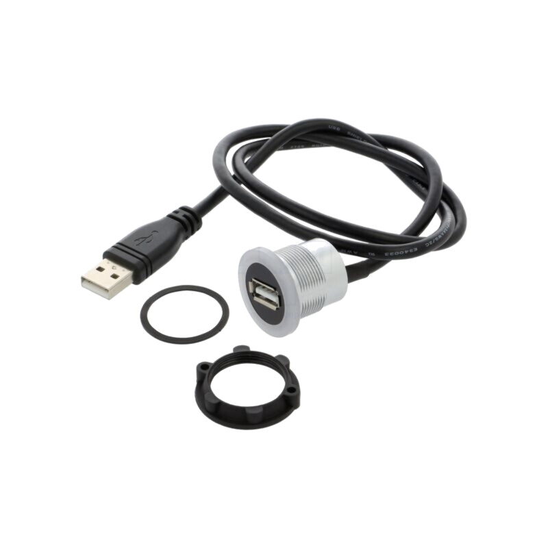 Cablu-adaptor; USB A soclu,USB A mufă; USB 2.0; Lung: 0,6m