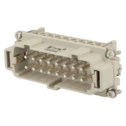Conector: HDC; inserturi de contact; tată; C146,heavy|mate; 16+PE