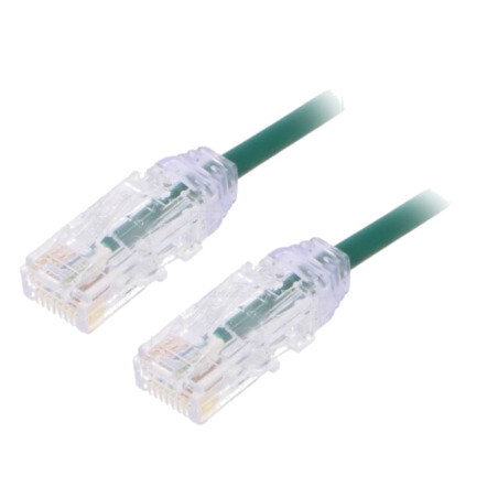 Patch cord; TX6-28™,U/UTP; 6; litat; Cu; LSZH; verde; 1m; 28AWG