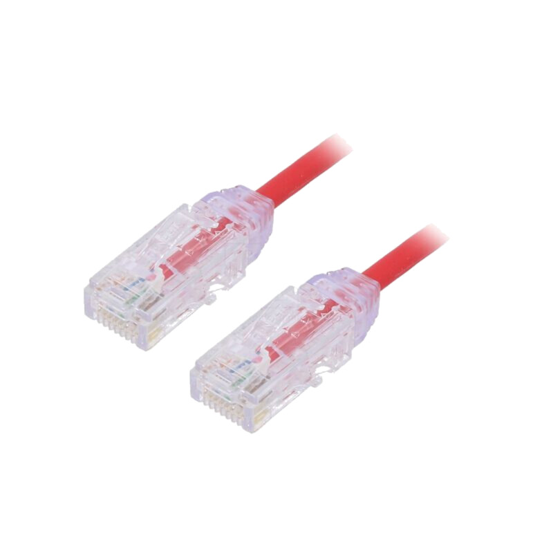 Patch cord; TX6-28™,U/UTP; 6; litat; Cu; LSZH; roşu; 1m; 28AWG