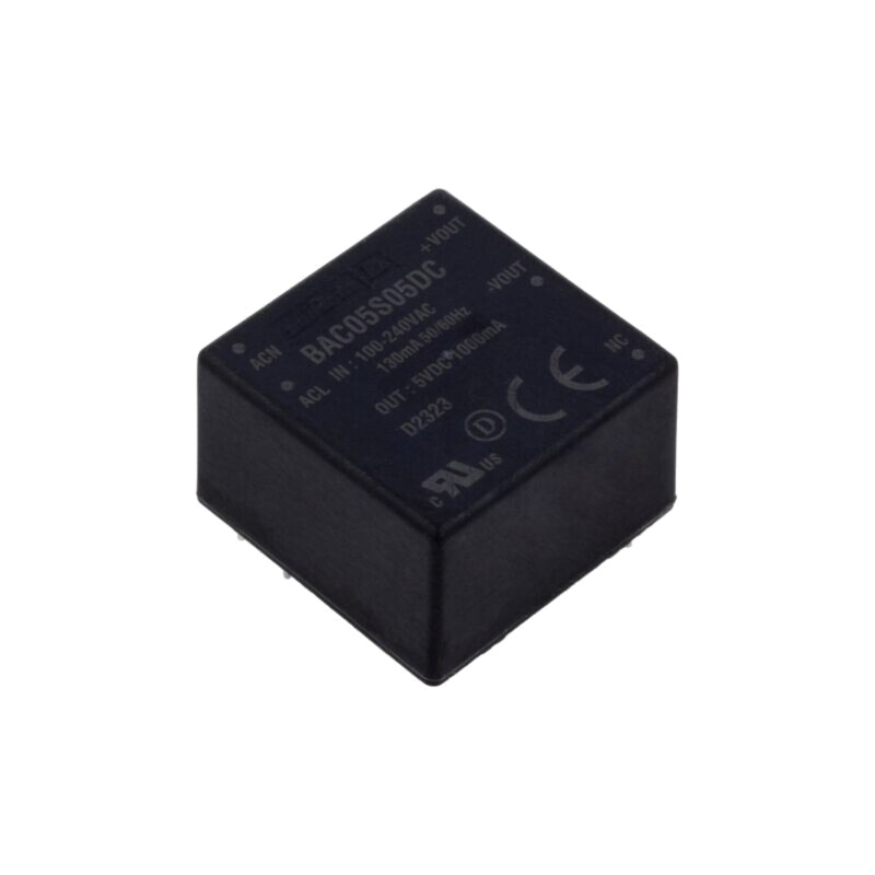 Convertor: AC/DC; 5W; Uintr: 85÷264VAC,120÷370VDC; Uieş: 5VDC; 76%