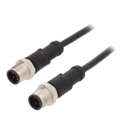 Cablu: pentru senzori/automatizări; PIN: 4; M12-M12; 1m; mufă; mufă