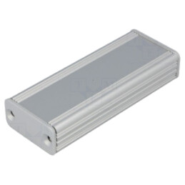 Carcasă: cu panou; AKG; X: 33mm; Y: 80mm; Z: 16mm; aluminiu; gri