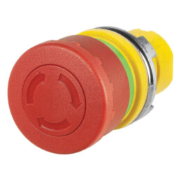 Comutator: de siguranţă; 22mm; Poz.i stab: 2; roşie; fără; IP65