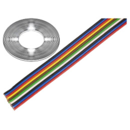 Cablu: cabluri bandă; 10x1mm2; litat; Cu; neecranat; PVC; 500V; 25m
