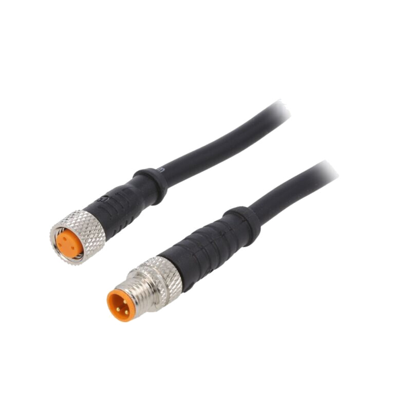 Cablu de conectare; M8; PIN: 3; 0,6m; mufă; 50VAC; 4A; 0800; -25÷80°C Cablu de conectare; M8; PIN: 3; 0,6m; mufă; 50VAC; 4A; 0800; -25÷80°C