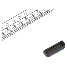 Conector: PCB-PCB; tată; PIN: 50; 0,635mm; QTS; aurit; SMT; soclu