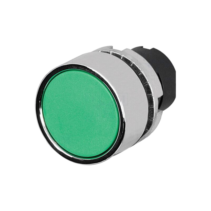 Comutator: acţionat prin apăsare; 22mm; Poz.i stab: 2; verde; fără