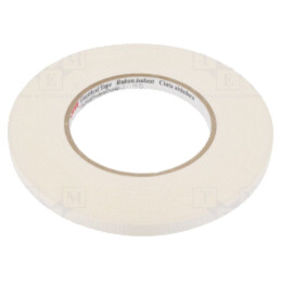 Bandă: electroizolantă; W: 9mm; L: 55m; Thk: 0,177mm; albă; 5%; 3kV