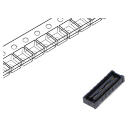 Conector: PCB-PCB; mamă; PIN: 50; 0,635mm; QSS; aurit; SMT; soclu