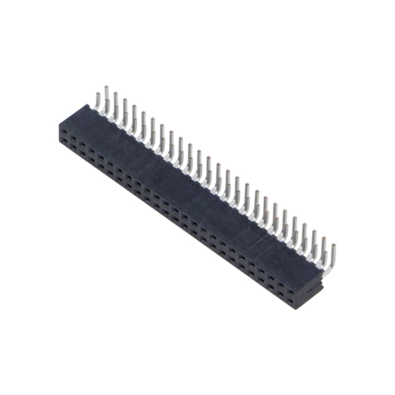 Conector: şiruri pini; mamă; PIN: 50; 2mm; aurit; THT; soclu