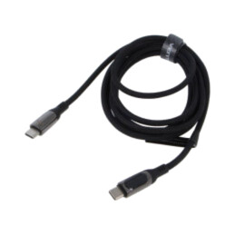 Cablu; USB 2.0,cu afişaj LED; USB C mufă,din ambele părţi; 1,2m