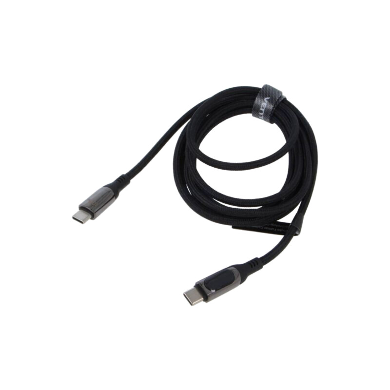 Cablu; USB 2.0,cu afişaj LED; USB C mufă,din ambele părţi; 1,2m