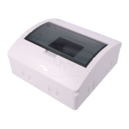 Carcasă: pentru aparatură modulară; IP40; albe; Nr.mod: 8; 400V