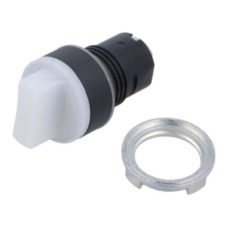 Comutator: rotativ; 22mm; Poz.i stab: 1; albă; IP65; proeminent
