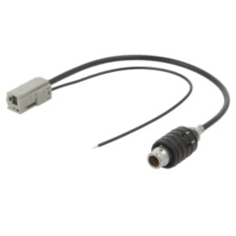 Cable; GT13 socket,HC97 plug; black; straight; 0.2m