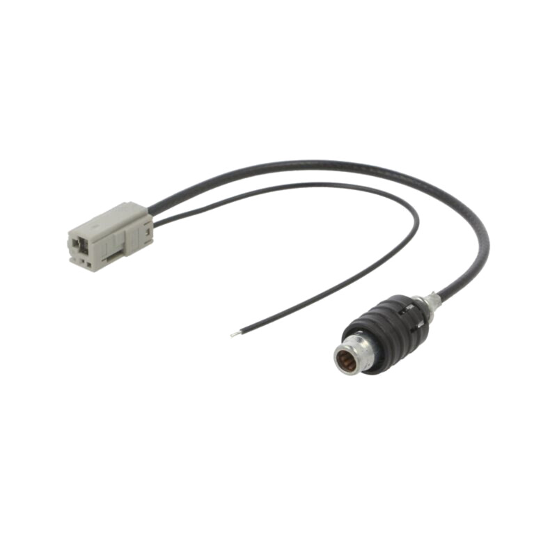 Cable; GT13 socket,HC97 plug; black; straight; 0.2m
