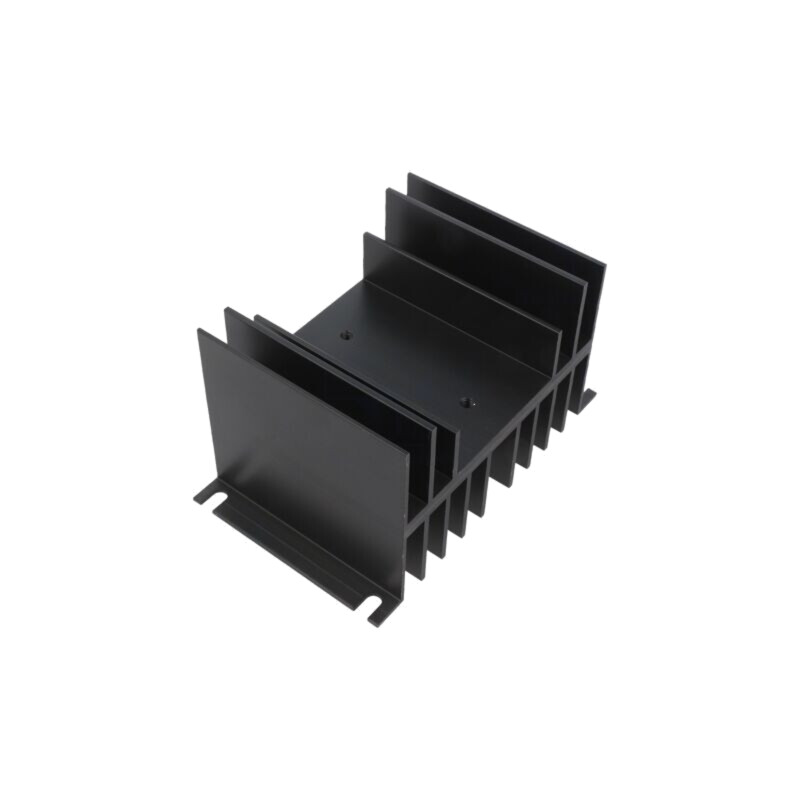 Radiator: extrudat; H; neagră; L: 123mm; W: 76mm; H: 67mm; aluminiu