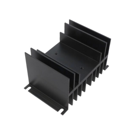 Radiator: extrudat; H; neagră; L: 123mm; W: 76mm; H: 67mm; aluminiu