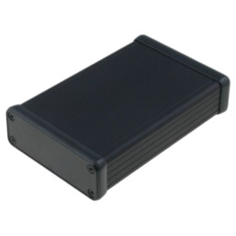 Carcasă: cu panou; 1455; X: 78mm; Y: 120mm; Z: 27mm; aluminiu; neagră