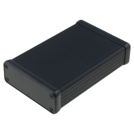 Carcasă: cu panou; 1455; X: 78mm; Y: 120mm; Z: 27mm; aluminiu; neagră