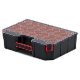 Container: colectiv; cu cutii; neagră; Culoare capac: transparent