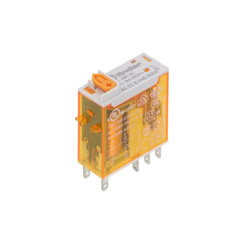 Releu: electromagnetic; DPDT; Ubobină: 48VAC; Icontacte max: 15A
