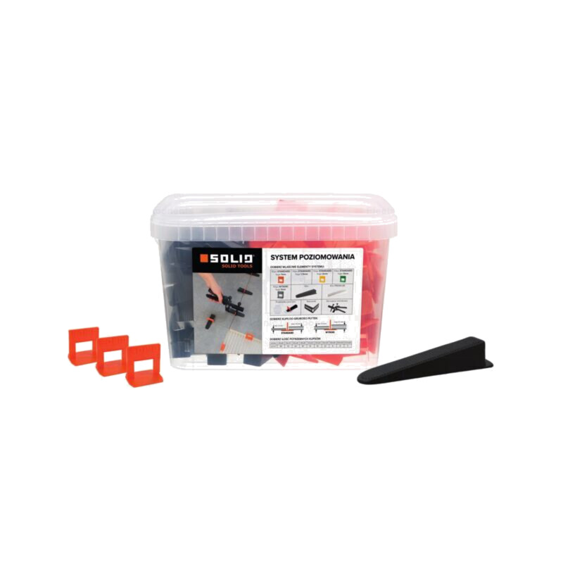The tile leveling system; 1mm