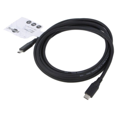 Cablu; USB 3.2; USB C mufă,din ambele părţi; 3m; negru; 10Gbps