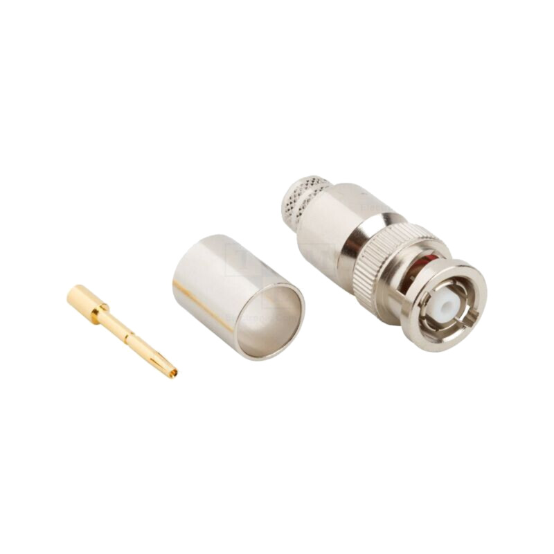 Conector: RP-BNC; mufă; reverse,mamă; drept; 50Ω; crimpat; pe cablu