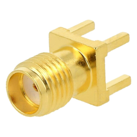 Conector: SMA; mufă; mamă; drept; 50Ω; SMT; pe cablu; PTFE; aurit