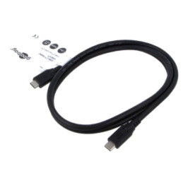 Cablu; USB 4.0; USB C mufă,din ambele părţi; 1m; negru; 40Gbps