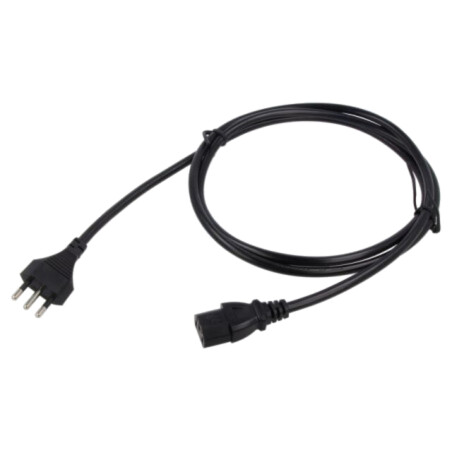 Cablu; 3x1mm2; CEI 23-50 (L) mufă,IEC C13 mamă; PVC; 1,8m; negru