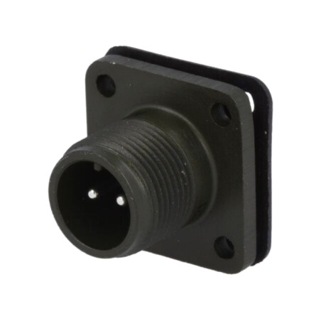 Conector: circular; soclu; PIN: 2; tată; lipire; MS/DS; argintat; 13A