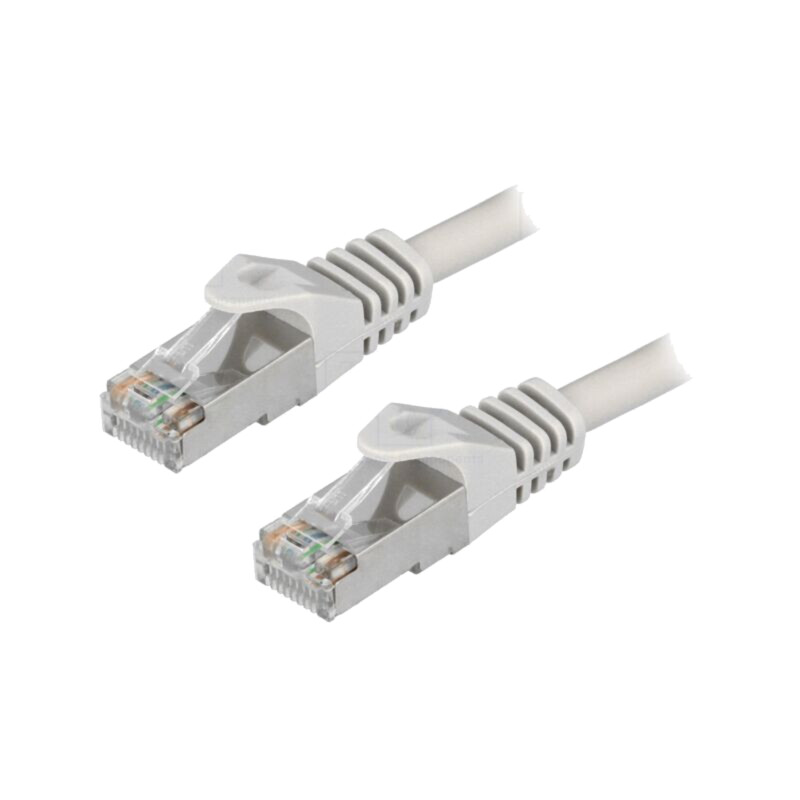 Patch cord; F/UTP; 6; litat; CCA; PVC; gri; 20m; 26AWG