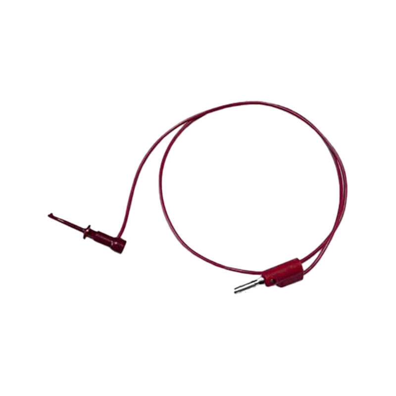 Cablu de măsurare; 3A; clips cu cârlig,mufă banană 4 mm; roşie