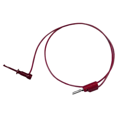 Cablu de măsurare; 3A; clips cu cârlig,mufă banană 4 mm; roşie