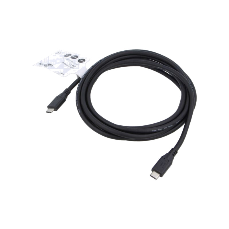 Cablu; USB 3.2; USB C mufă,din ambele părţi; 3m; negru; 10Gbps