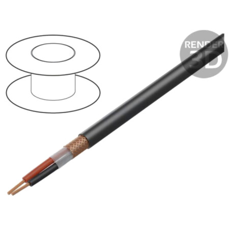 Cablu: cablu pt.difuzor; 2x6mm2; litat; OFC; negru; PVC FirestoP®