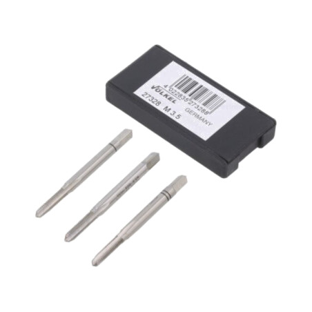 Tarod de filetare; oţel rapid şlefuit HSS-G; M3,5; 0,6; 45mm