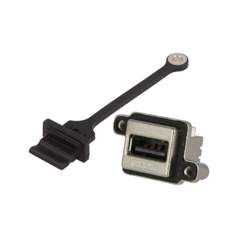 Conector: USB A; soclu; MUSB; pt.montare pe panou,înşurubare; THT Conector: USB A; soclu; MUSB; pt.montare pe panou,înşurubare; THT