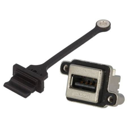 Conector: USB A; soclu; MUSB; pt.montare pe panou,înşurubare; THT
