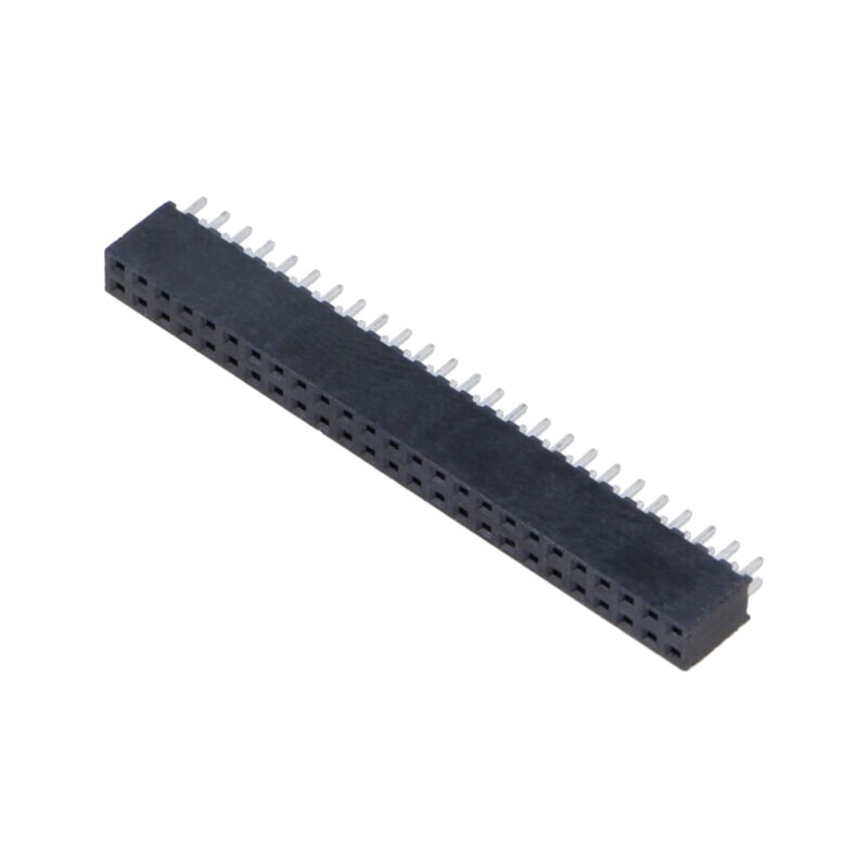 Conector: şiruri pini; mamă; PIN: 50; 2mm; aurit; THT; soclu; drept