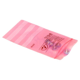 Pungă de protecţie; ESD; L: 127mm; W: 76mm; Thk: 75um; 100buc; roz