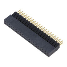 Conector: şiruri pini; tată; PIN: 40; 2,54mm; aurit; THT; soclu
